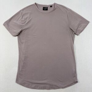 Cuts Clothing Mens Medium Mauve Rose Curve Hem Short Sleeve T Shirt